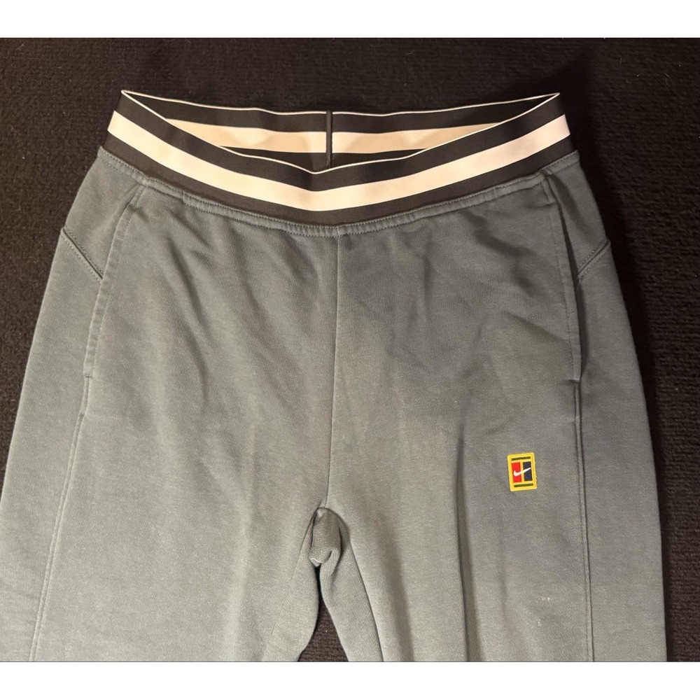 NikeCourt Dri-FIT Heritage Mens S Deep Jungle Green Tennis Pants FB4157-328 - Picture 4 of 9
